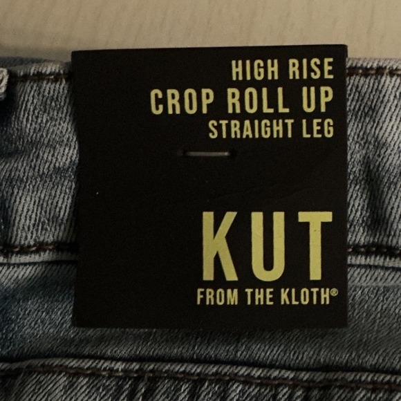 KUT from the Kloth Lauren High Rise Crop Straight Leg 6 Indigo Stitch Fix NWT - Picture 5 of 9